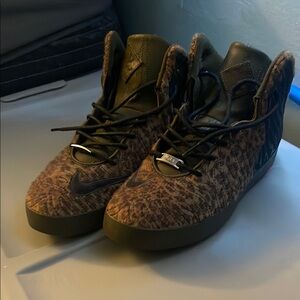 Nike Lebrons - Brown and Black High-Top Sneakers